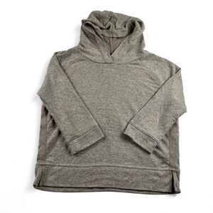 prAna Cropped Hoodie Women’s M Gray 3/4 Sleeve Athleisure Yoga Pullover